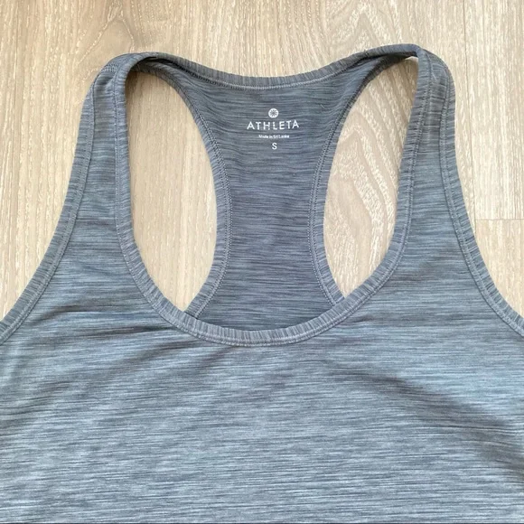 Athleta Racer Back Gray Tank Top. Small - Picture 3 of 7